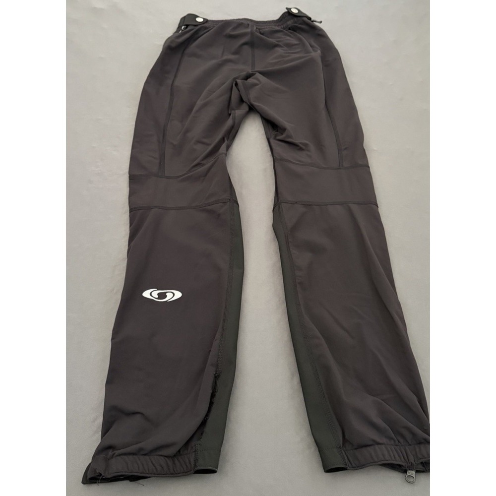 Salomón Technical Pants Womens Small Black Clima Wind Full Zipper Sides Stretch - Picture 16 of 16